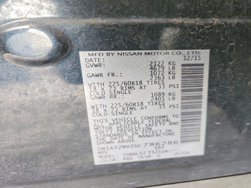 Продаж на аукціоні авто 2016 Nissan Rogue, vin: 5N1AT2MV2GC786286, номер лоту: 55542026