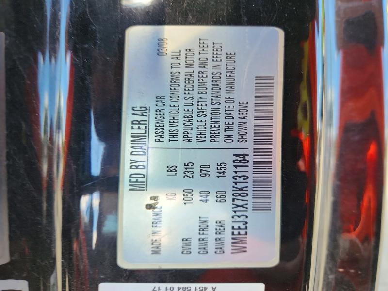 Продаж на аукціоні авто 2008 Smart Fortwo, vin: WMEEJ31X78K131184, номер лоту: 55136326