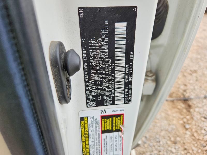53529216 :رقم المزاد ، 4T3BA3BB6AU018831 vin ، 2010 Toyota Venza مزاد بيع