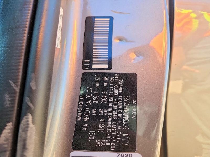 52599796 :رقم المزاد ، 3KPF54AD7NE421832 vin ، 2022 Kia Forte مزاد بيع
