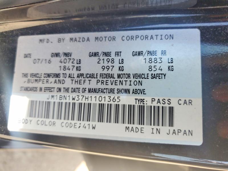 Aukcja sprzedaży 2017 Mazda 3, vin: JM1BN1W37H1101365, numer aukcji: 54976966