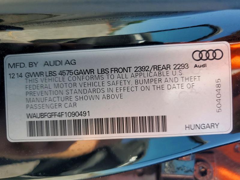 Продаж на аукціоні авто 2015 Audi A3, vin: WAUBFGFF4F1090491, номер лоту: 54054106