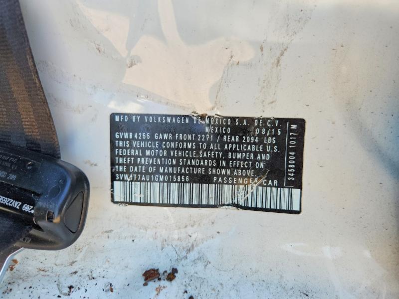 55142346 :رقم المزاد ، 3VW4T7AU1GM015856 vin ، 2016 Volkswagen Gti مزاد بيع