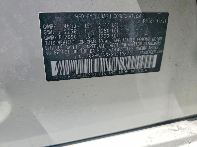 Продажа на аукционе авто 2025 Subaru Legacy, vin: 4S3BWAN68S3010870, номер лота: 52755736
