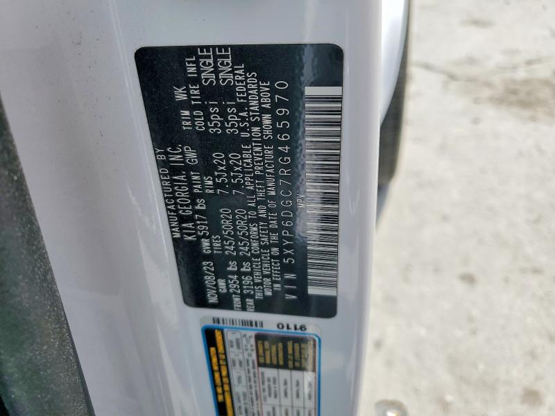 2024 Kia Telluride მანქანა იყიდება აუქციონზე, vin: 5XYP6DGC7RG465970, აუქციონის ნომერი: 53442076