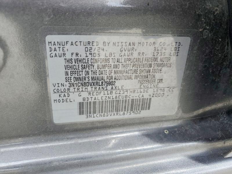 Aukcja sprzedaży 2024 Nissan Versa, vin: 3N1CN8DVXRL875902, numer aukcji: 52707316
