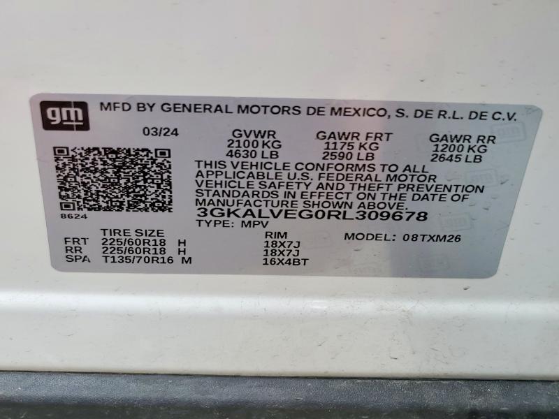 Aukcja sprzedaży 2024 Gmc Terrain, vin: 3GKALVEG0RL309678, numer aukcji: 55211656