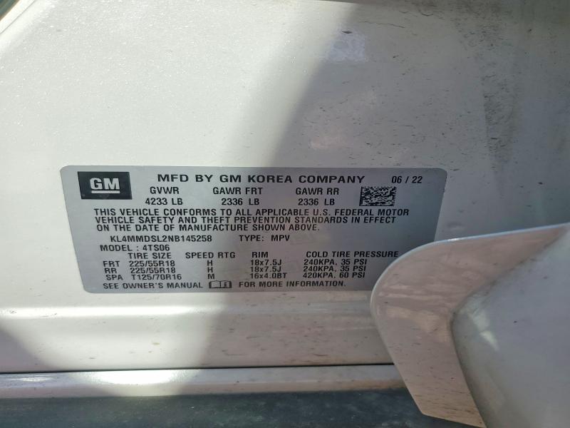 Aukcja sprzedaży 2022 Buick Encore Gx, vin: KL4MMDSL2NB145258, numer aukcji: 51484116