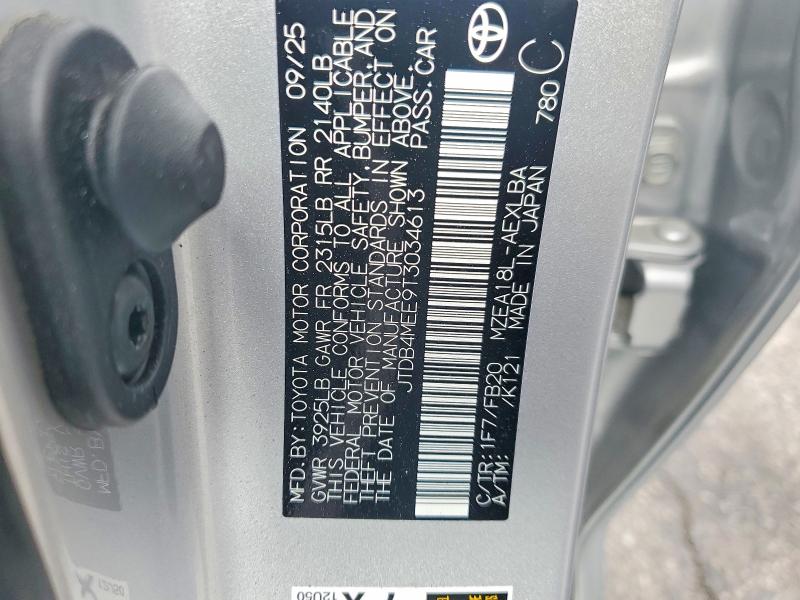 52235536 :رقم المزاد ، JTDB4MEE9T3034613 vin ، 2026 Toyota Corolla مزاد بيع