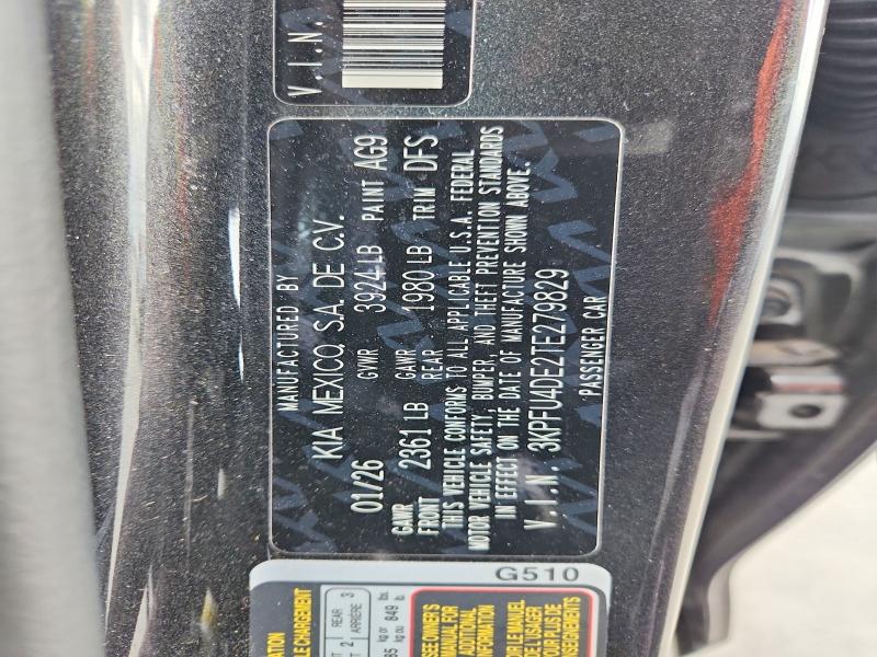 54094906 :رقم المزاد ، 3KPFU4DE2TE279829 vin ، 2026 Kia K4 مزاد بيع