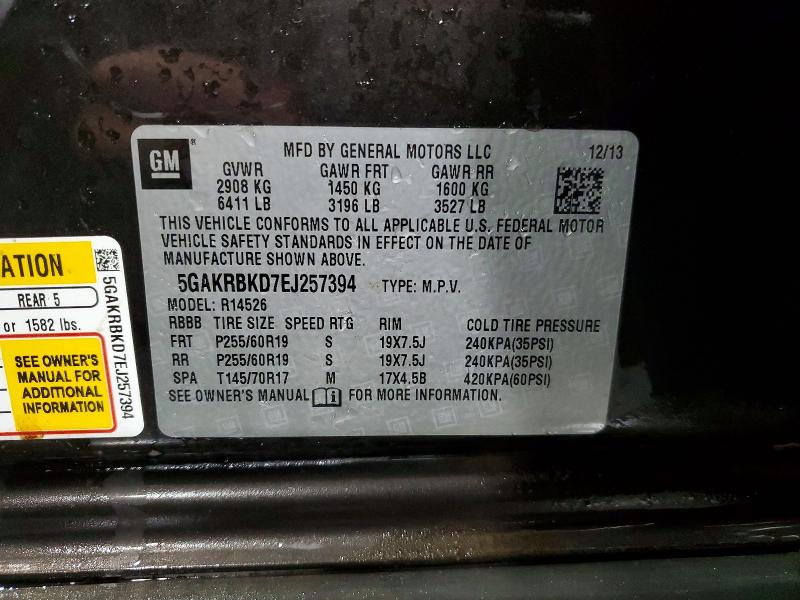 Продаж на аукціоні авто 2014 Buick Enclave, vin: 5GAKRBKD7EJ257394, номер лоту: 51702486