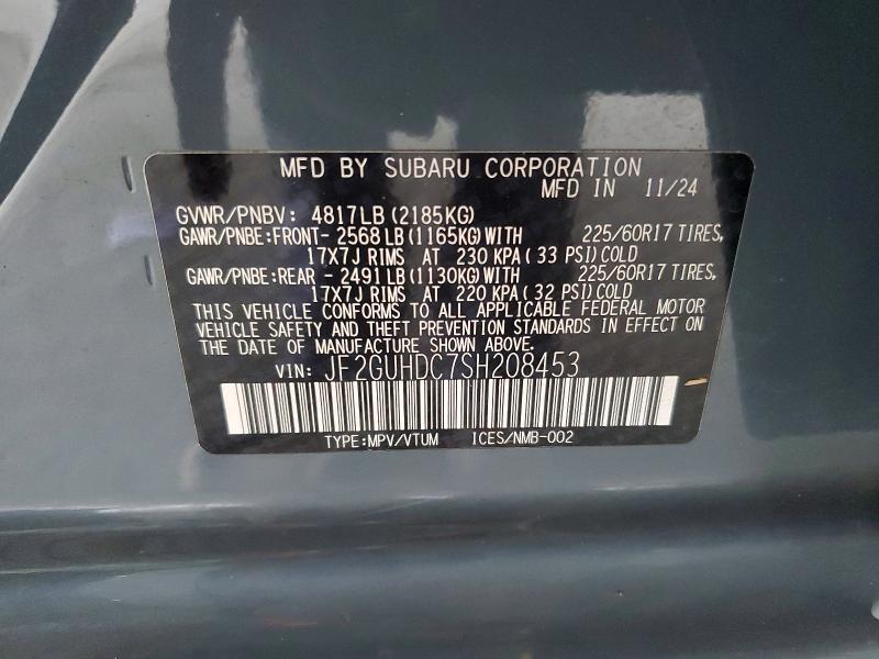 Продаж на аукціоні авто 2025 Subaru Crosstrek, vin: JF2GUHDC7SH208453, номер лоту: 52244916