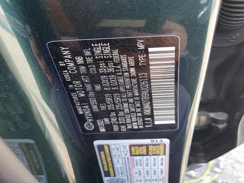 55189896 :رقم المزاد ، KMUMADTB9NU026113 vin ، 2022 Genesis Gv70 مزاد بيع