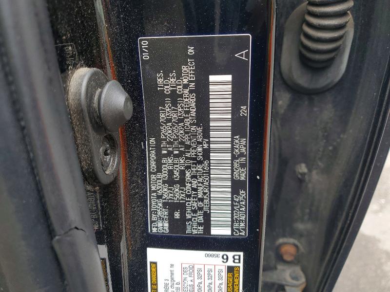 Aukcja sprzedaży 2010 Toyota 4runner, vin: JTEBU5JR7A5011696, numer aukcji: 52349586