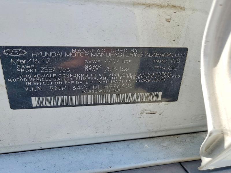 Продаж на аукціоні авто 2017 Hyundai Sonata, vin: 5NPE34AF0HH576600, номер лоту: 53533036