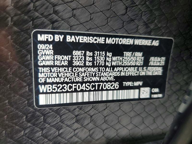 Aukcja sprzedaży 2025 Bmw Ix, vin: WB523CF04SCT70826, numer aukcji: 55025596