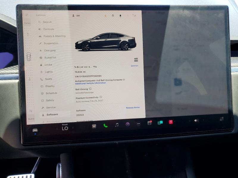 Продаж на аукціоні авто 2023 Tesla Model S, vin: 5YJSA1E55PF500084, номер лоту: 53071586