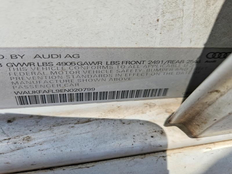 2014 Audi A4 მანქანა იყიდება აუქციონზე, vin: WAUKFAFL9EN020799, აუქციონის ნომერი: 55604416