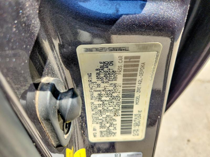 Продаж на аукціоні авто 2013 Toyota Corolla, vin: 5YFBU4EE4DP147121, номер лоту: 55199616