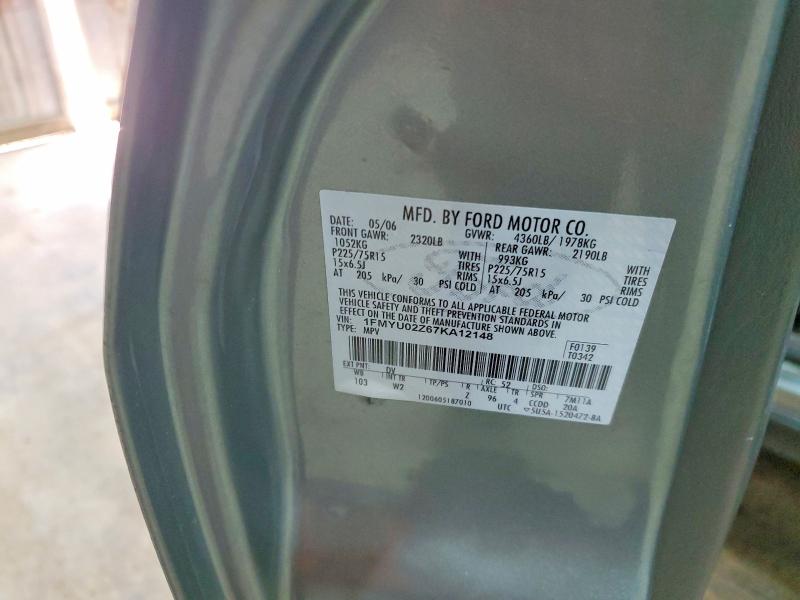 52650826 :رقم المزاد ، 1FMYU02Z67KA12148 vin ، 2007 Ford Escape مزاد بيع