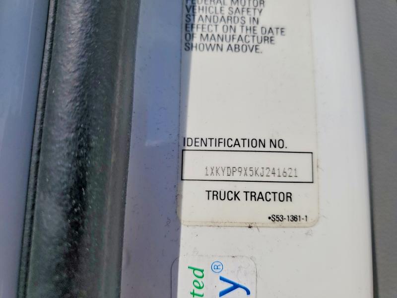 52169196 :رقم المزاد ، 1XKYDP9X5KJ241621 vin ، 2019 Kenworth Construction مزاد بيع