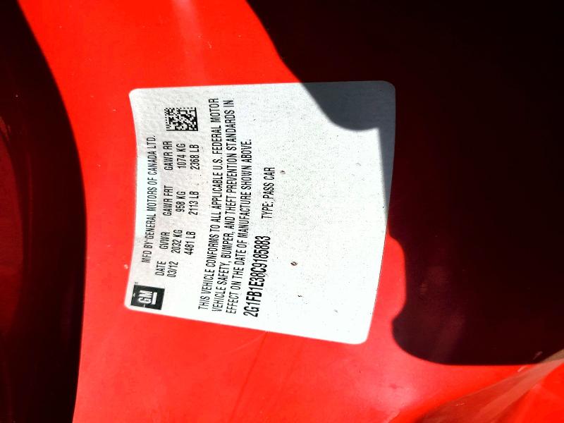 Aukcja sprzedaży 2012 Chevrolet Camaro, vin: 2G1FB1E38C9185883, numer aukcji: 52920726