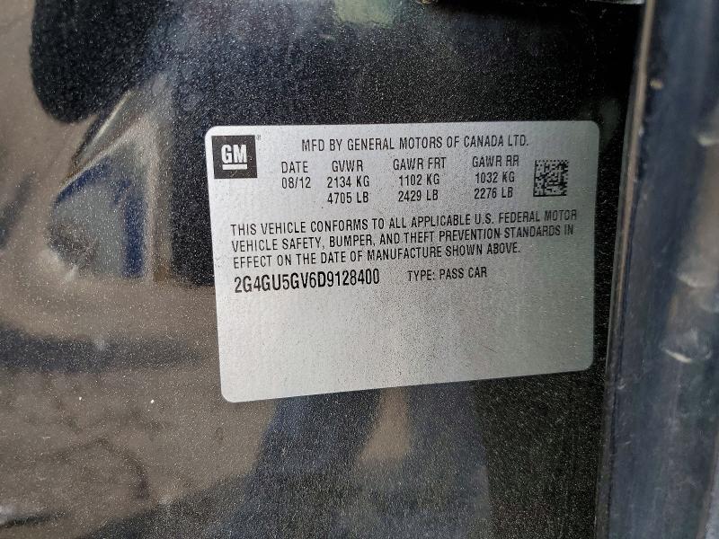 55094716 :رقم المزاد ، 2G4GU5GV6D9128400 vin ، 2013 Buick Regal مزاد بيع