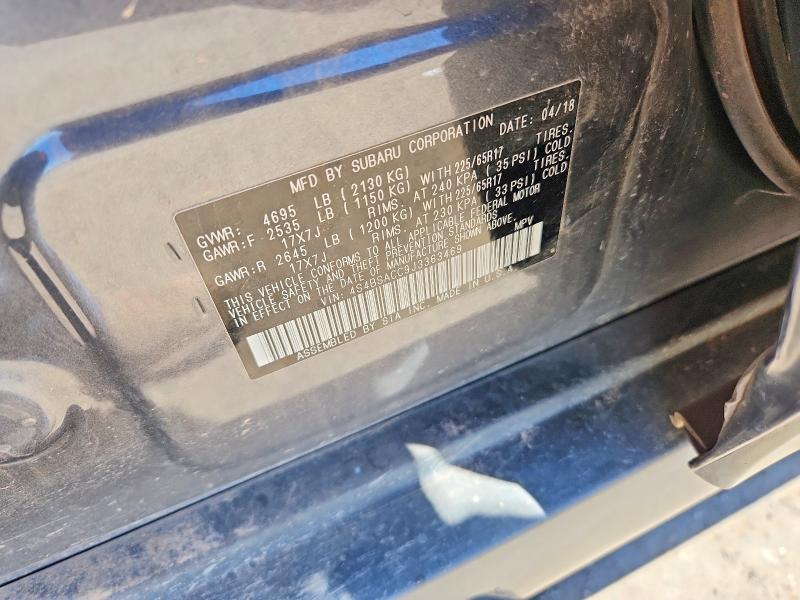 Aukcja sprzedaży 2018 Subaru Outback, vin: 4S4BSACC9J3363469, numer aukcji: 52888666