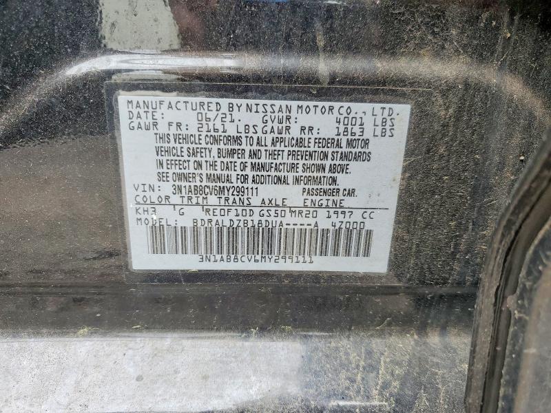 Продажа на аукционе авто 2021 Nissan Sentra, vin: 3N1AB8CV6MY299111, номер лота: 54828836