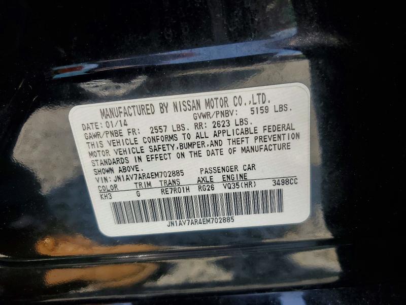 Продажа на аукционе авто 2014 Infiniti Q50 Hybrid, vin: JN1AV7AR4EM702885, номер лота: 53873786