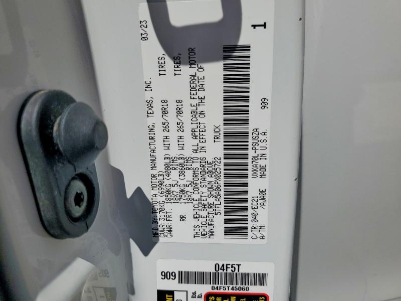 Aukcja sprzedaży 2023 Toyota Tundra, vin: 5TFLA5AB6PX025722, numer aukcji: 54902316