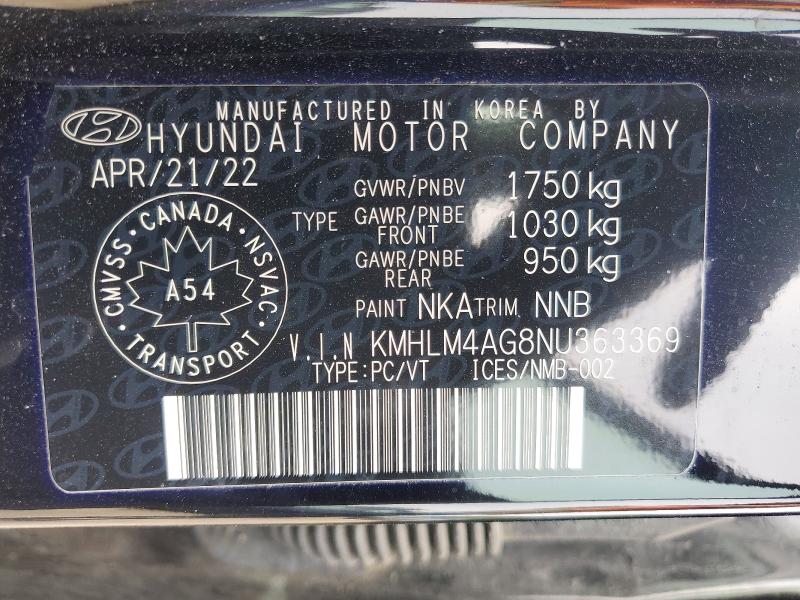Aukcja sprzedaży 2022 Hyundai Elantra, vin: KMHLM4AG8NU363369, numer aukcji: 54661956