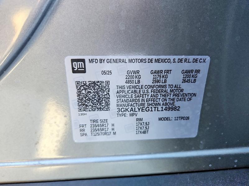 Aukcja sprzedaży 2026 Gmc Terrain, vin: 3GKALYEG1TL149982, numer aukcji: 54074816