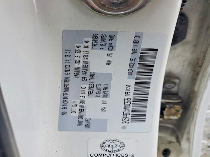 Продажа на аукционе авто 2019 Mazda 3, vin: 3MZBPAB7XKM100575, номер лота: 48831366