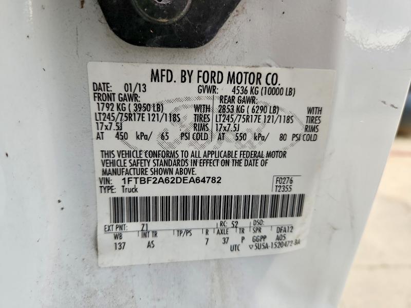 2013 Ford F250 მანქანა იყიდება აუქციონზე, vin: 1FTBF2A62DEA64782, აუქციონის ნომერი: 53066006