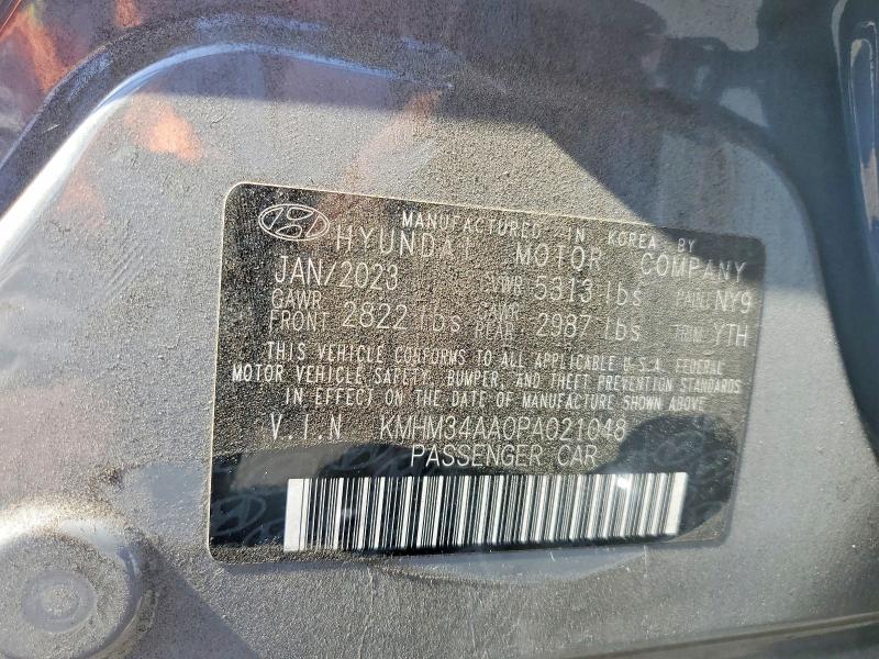 2023 Hyundai Ioniq 6 მანქანა იყიდება აუქციონზე, vin: KMHM34AA0PA021048, აუქციონის ნომერი: 54022476