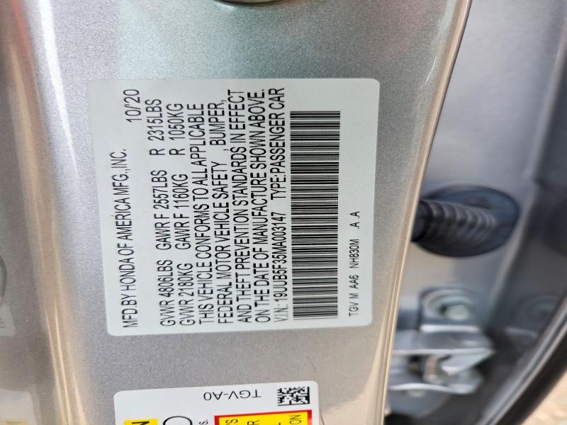 Продажа на аукционе авто 2021 Acura Tlx, vin: 19UUB5F35MA003147, номер лота: 54435666