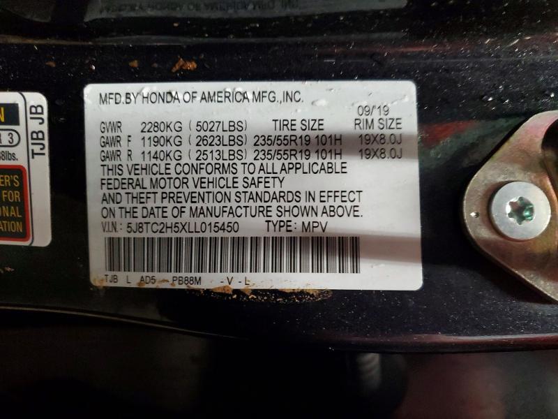 Aukcja sprzedaży 2020 Acura Rdx, vin: 5J8TC2H5XLL015450, numer aukcji: 52647046