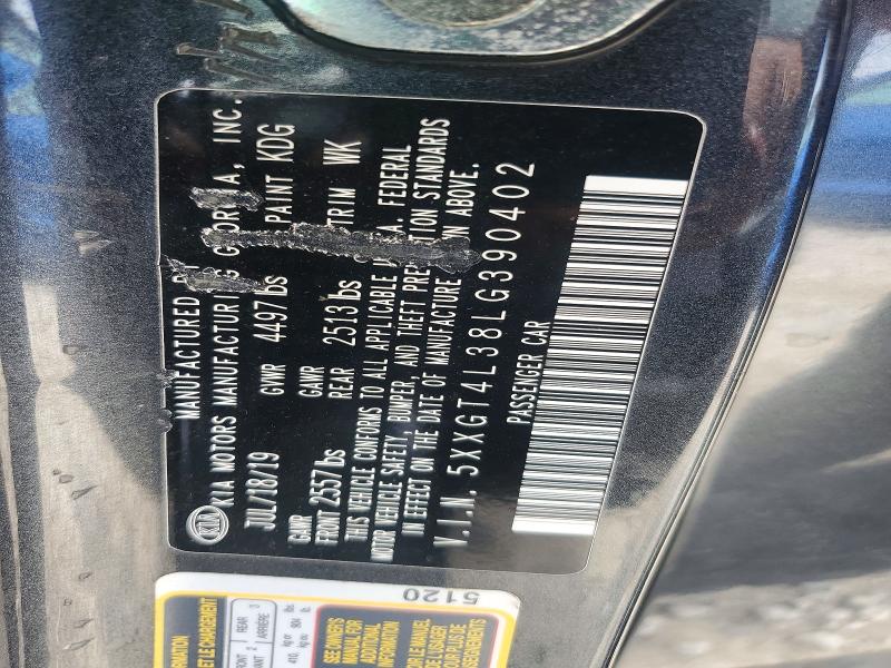 53690196 :رقم المزاد ، 5XXGT4L38LG390402 vin ، 2020 Kia Optima مزاد بيع