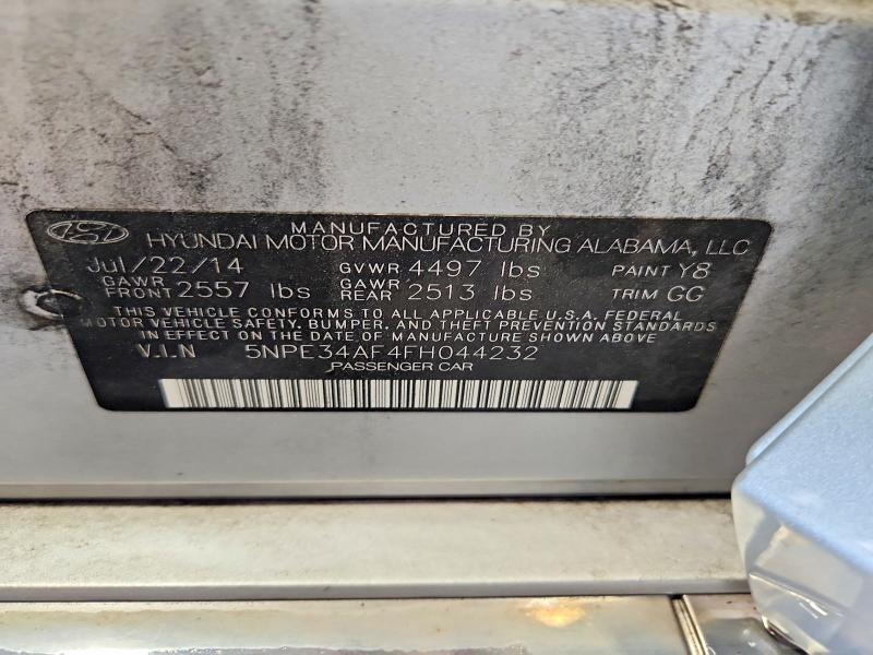54976696 :رقم المزاد ، 5NPE34AF4FH044232 vin ، 2015 Hyundai Sonata مزاد بيع