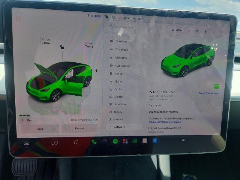 2022 Tesla Model Y მანქანა იყიდება აუქციონზე, vin: 7SAYGDEE8NF369792, აუქციონის ნომერი: 53128396