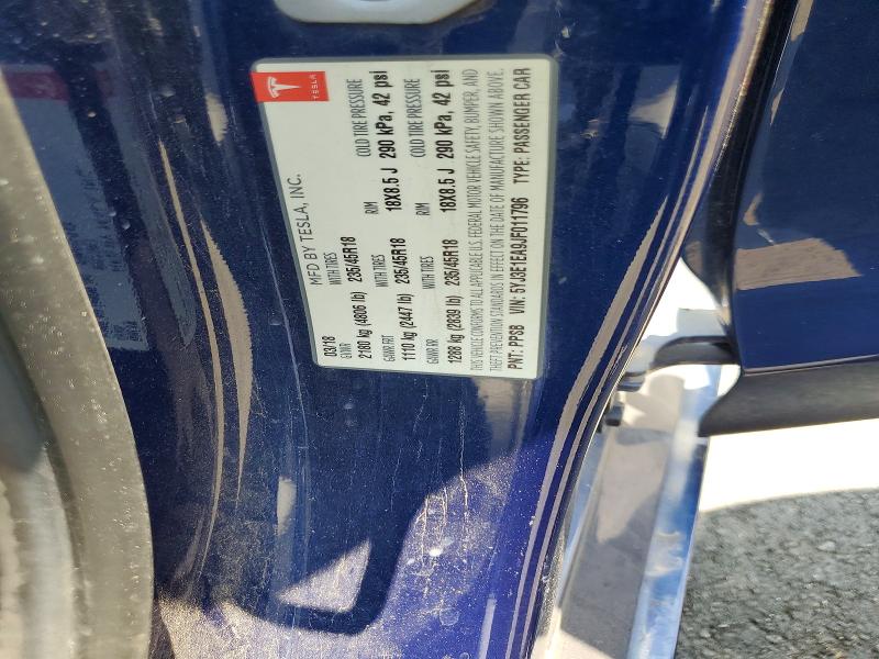 Продаж на аукціоні авто 2018 Tesla Model 3, vin: 5YJ3E1EA9JF011796, номер лоту: 52717646