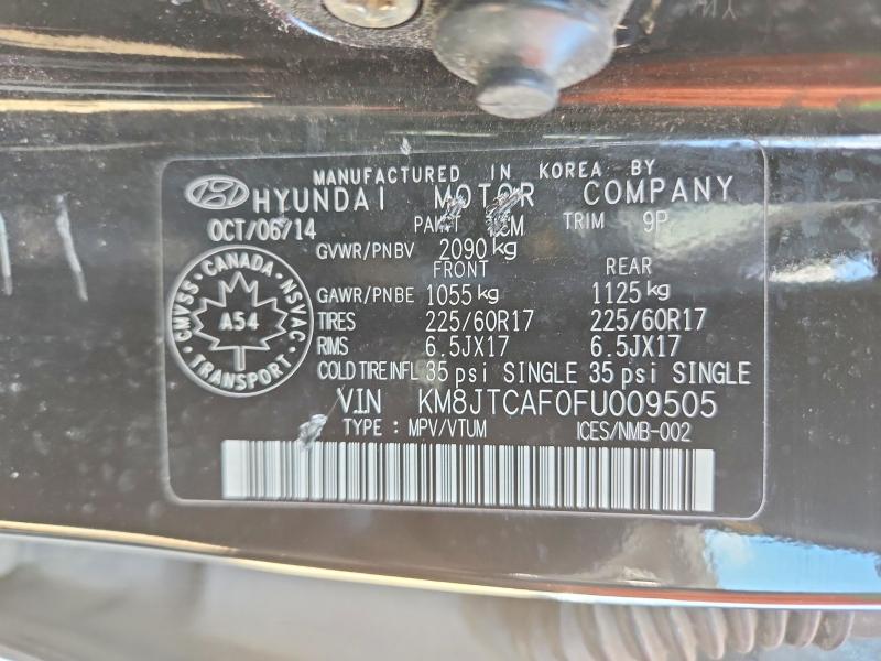 Продажа на аукционе авто 2015 Hyundai Tucson, vin: KM8JTCAF0FU009505, номер лота: 52784246