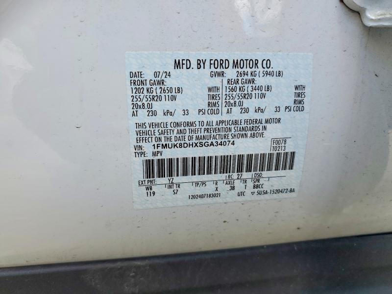 Продажа на аукционе авто 2025 Ford Explorer, vin: 1FMUK8DHXSGA34074, номер лота: 53176726