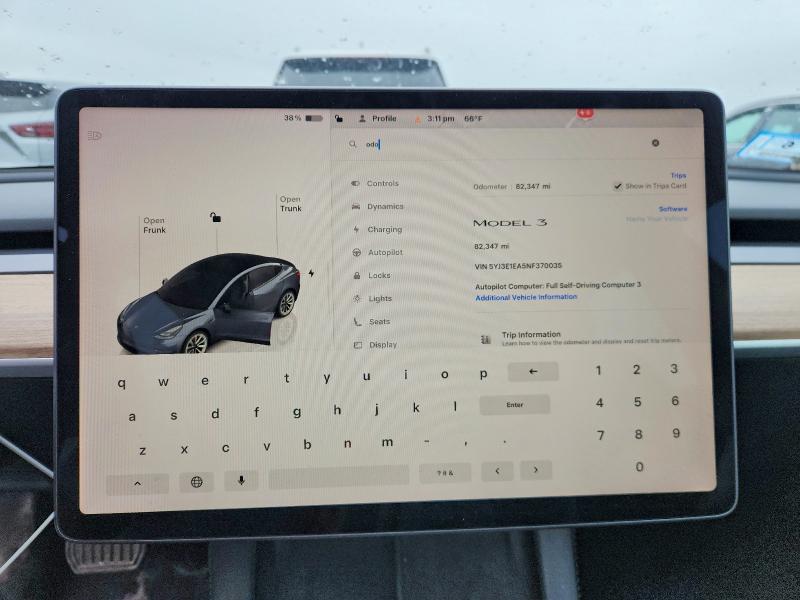 Aukcja sprzedaży 2022 Tesla Model 3, vin: 5YJ3E1EA5NF370035, numer aukcji: 54101516