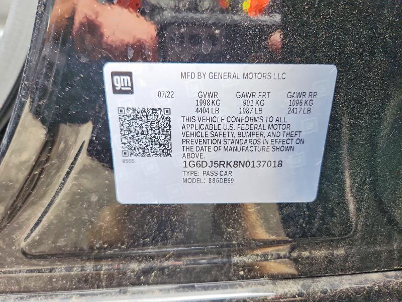 Продажа на аукционе авто 2022 Cadillac Ct4, vin: 1G6DJ5RK8N0137018, номер лота: 52752456