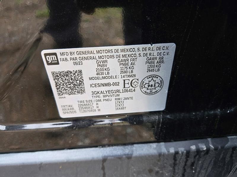 Aukcja sprzedaży 2024 Gmc Terrain, vin: 3GKALYEG1RL106414, numer aukcji: 54600056
