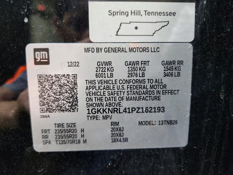 53067006 :رقم المزاد ، 1GKKNRL41PZ162193 vin ، 2023 Gmc Acadia مزاد بيع