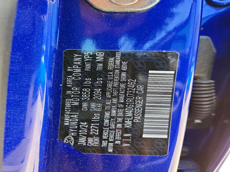 Aukcja sprzedaży 2024 Hyundai Elantra, vin: KMHLM4DG1RU732462, numer aukcji: 53742996