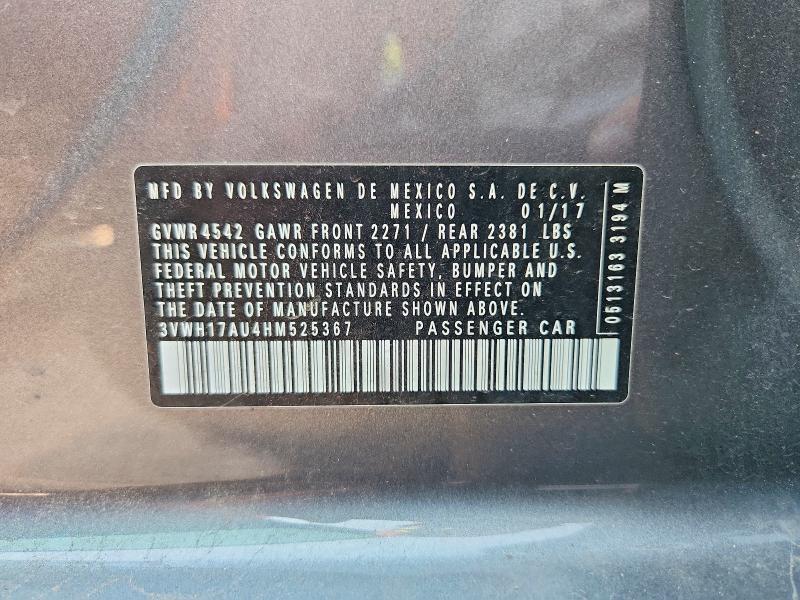 Продаж на аукціоні авто 2017 Volkswagen Golf Alltrack, vin: 3VWH17AU4HM525367, номер лоту: 54211126